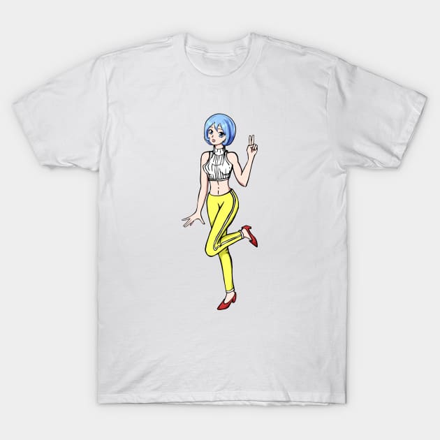 crypto - NFT - manga girl – Kryptine - [Kryptine 37] [1331000] T-Shirt by LiveForever